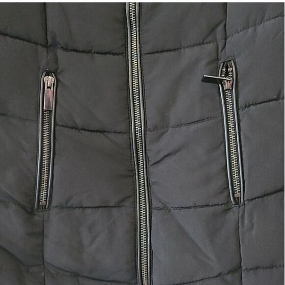 New York & Co. Black Puffer Coat with Faux Fur Lined Hood, Size XL, EUC - Picture 5 of 11